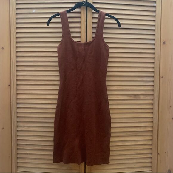 Abercrombie & Fitch Brown Fitted Dress Small Tall - Picture 1 of 5